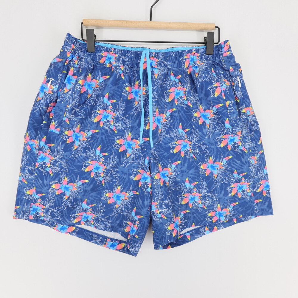 Birddogs Shorts Mens XL Blue Floral Lined Gym Athletic Captain South Americas
